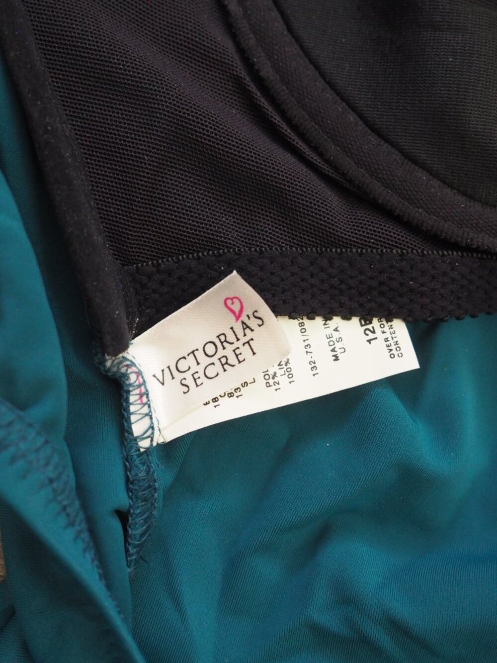 NEW Vintage Victoria’s Secret Teal Underwire One Piece Swimsuit sz 12 B - Picture 8 of 9
